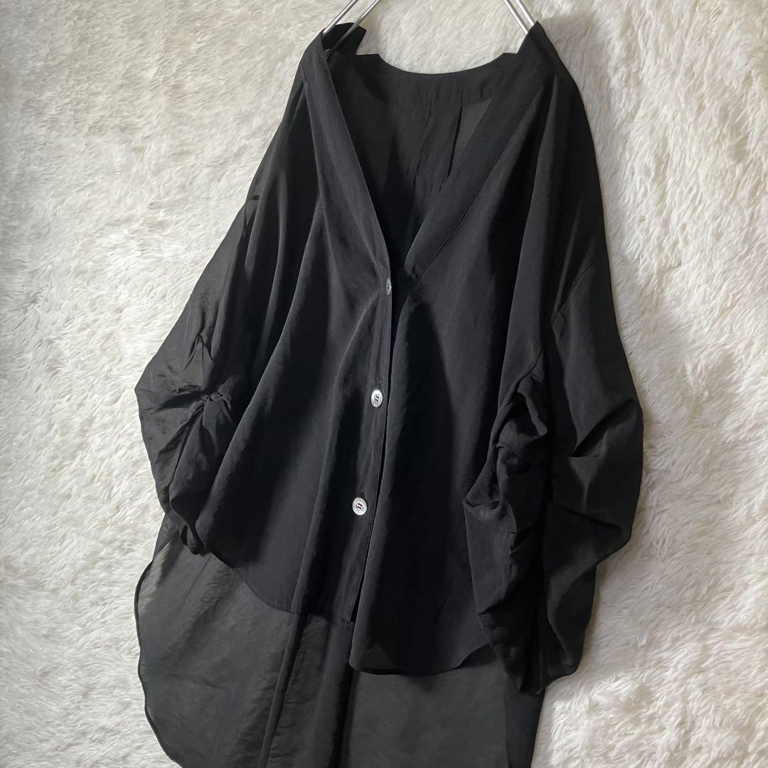 極美品 LEPHIL ルフィル VISオーガンジーブラウス 日本製 フリーサイズ
