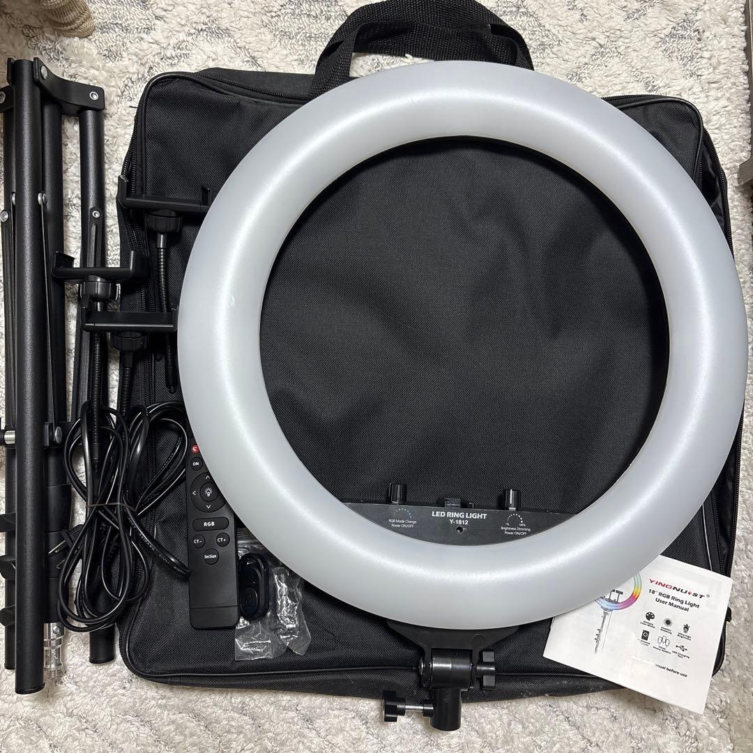 YINGNUOST RGB 18インチ LEDリングライト 撮影用ライト