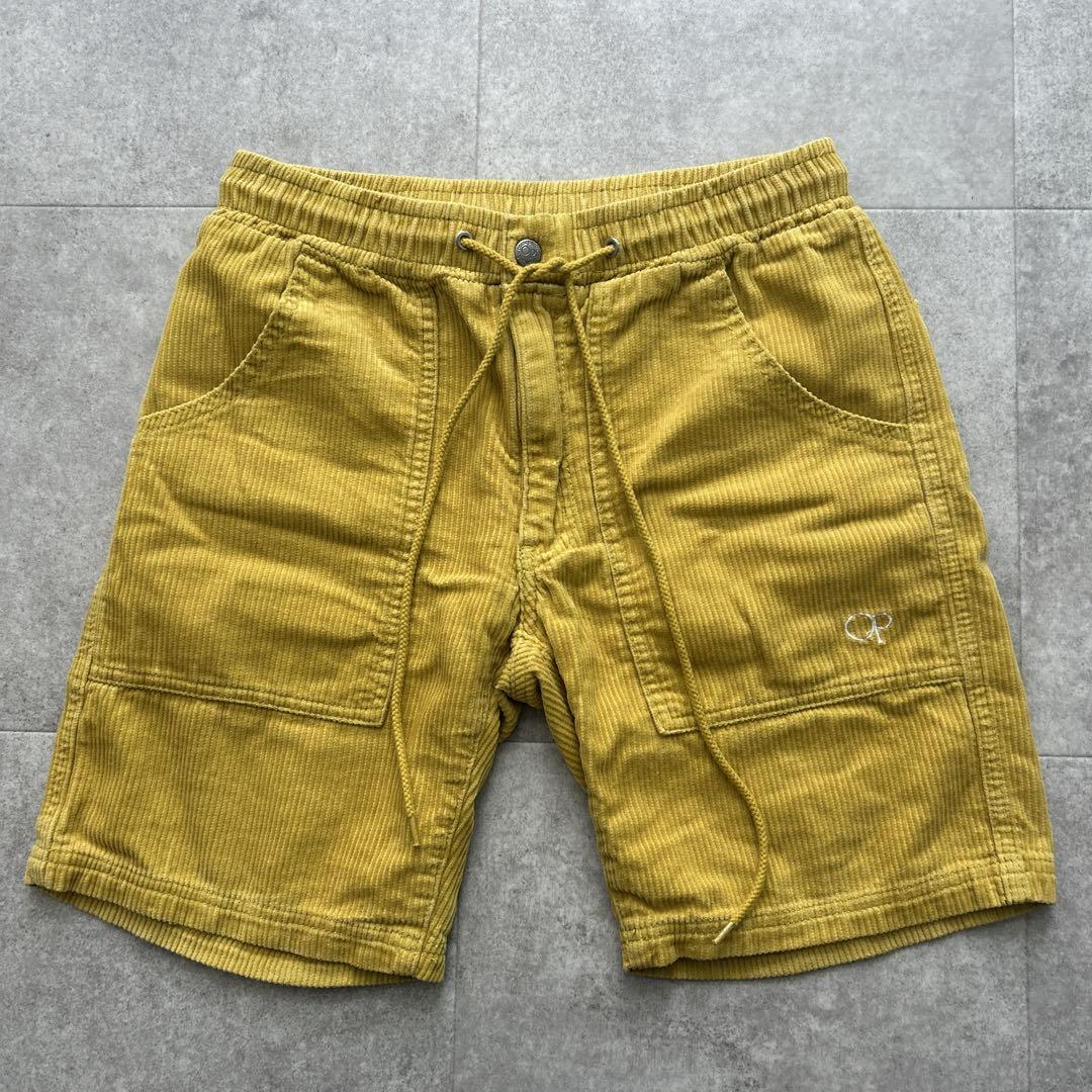 オーシャンパシフィック コーデュロイショーツ S イエロー サーフ