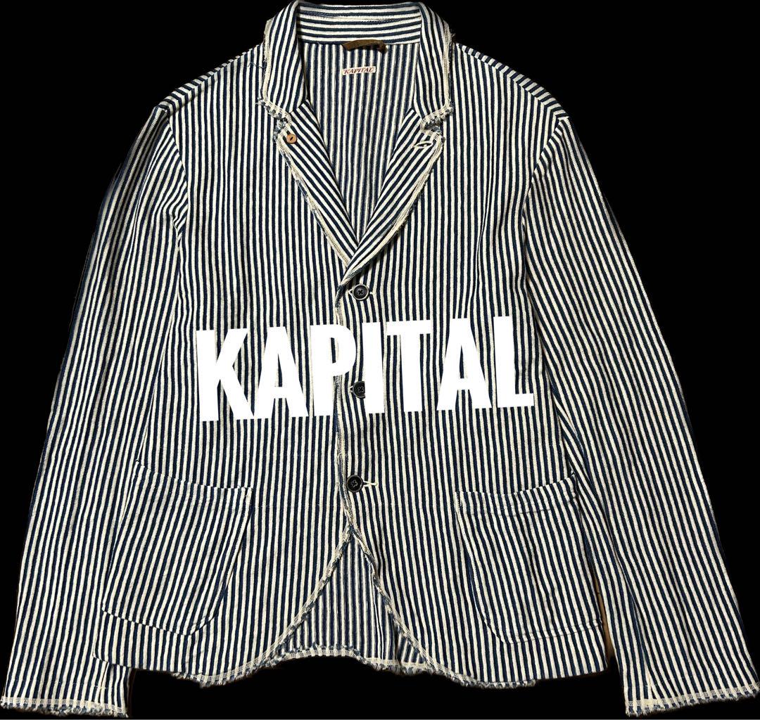 KAPITAL キャピタル　ヒッコリーストライプコットンジャケット