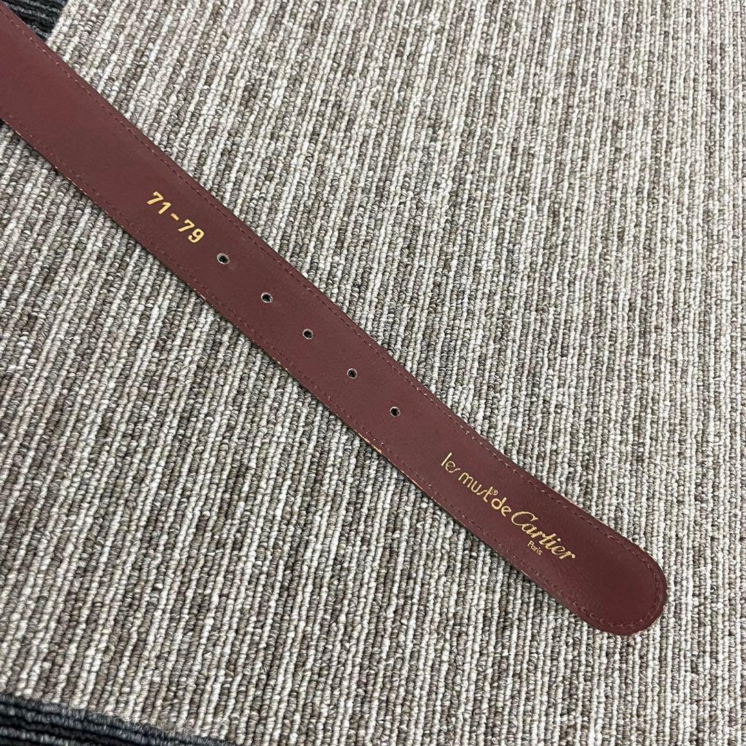 Cartier　カルティエ　レザー　ベルト　ボルドー