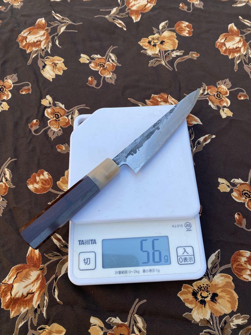 ペティナイフ 120mm ダマスカス ステンレス 日本製 V金10号　八角柄