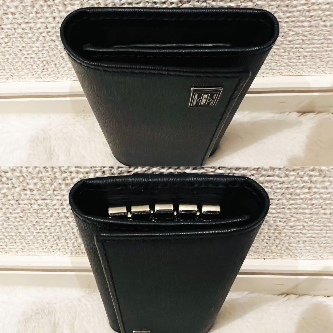 【未使用に近い】PORTER ポーター カレント 4連キーケース ブラック 黒 未使用に近い】PORTER ポーター カレント 4連キーケース