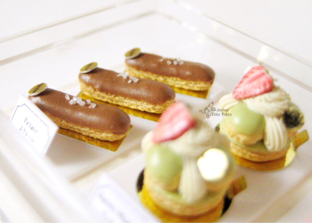 ミニチュア 1/12 フランス菓子 ケーキ セット ドールハウス 粘土 スイーツ