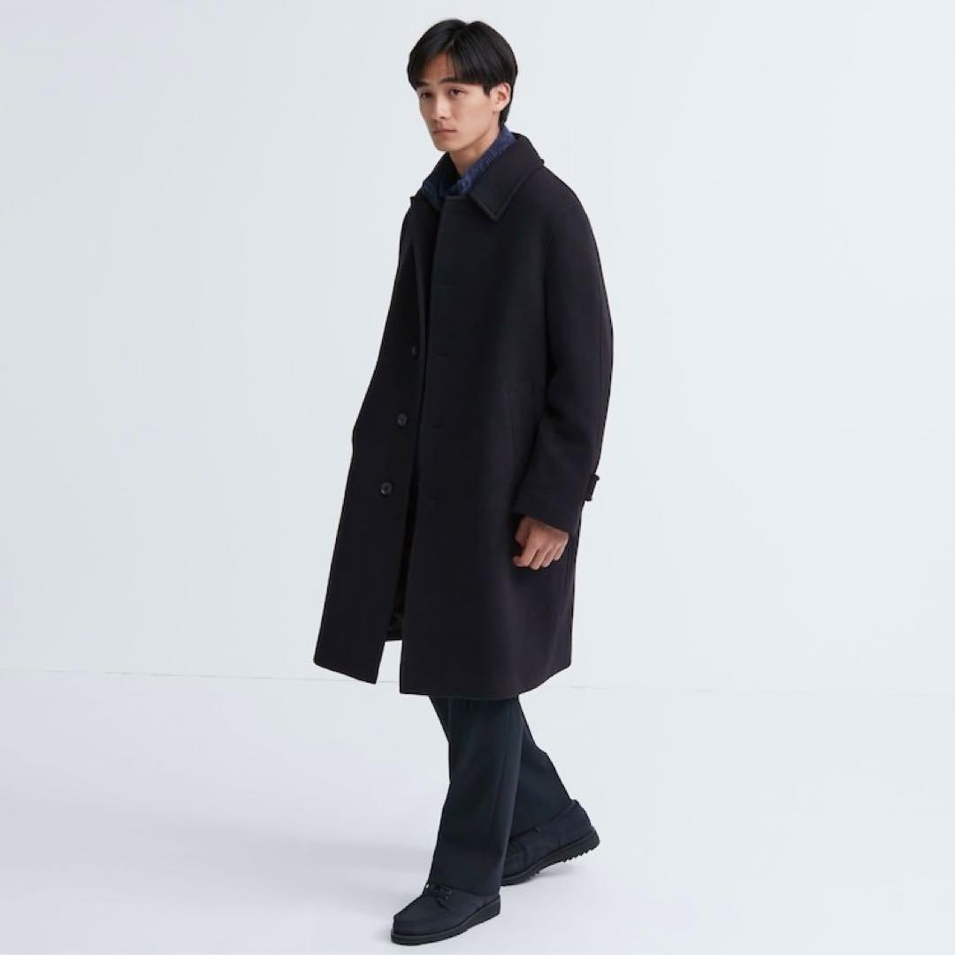 新品　ユニクロ　コート　シングルブレストコート　M
