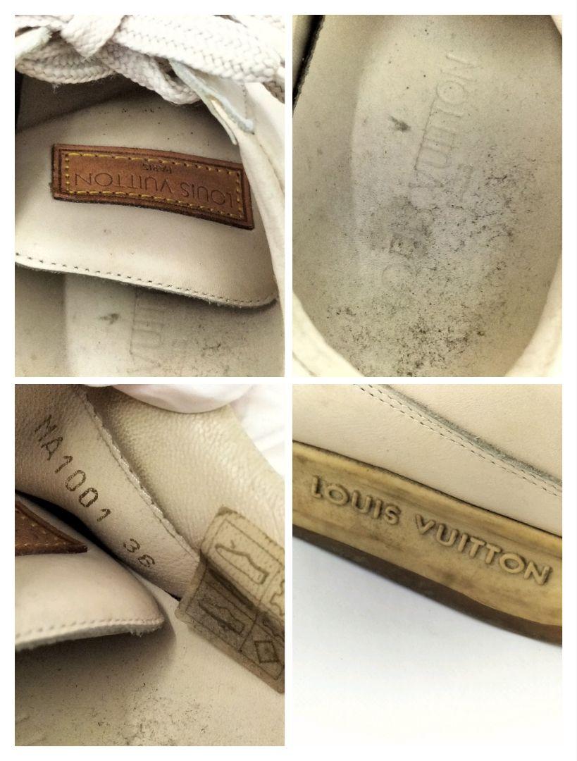 (B) LOUIS VUITTON ルイヴィトン ローカットスニーカー ベージュ