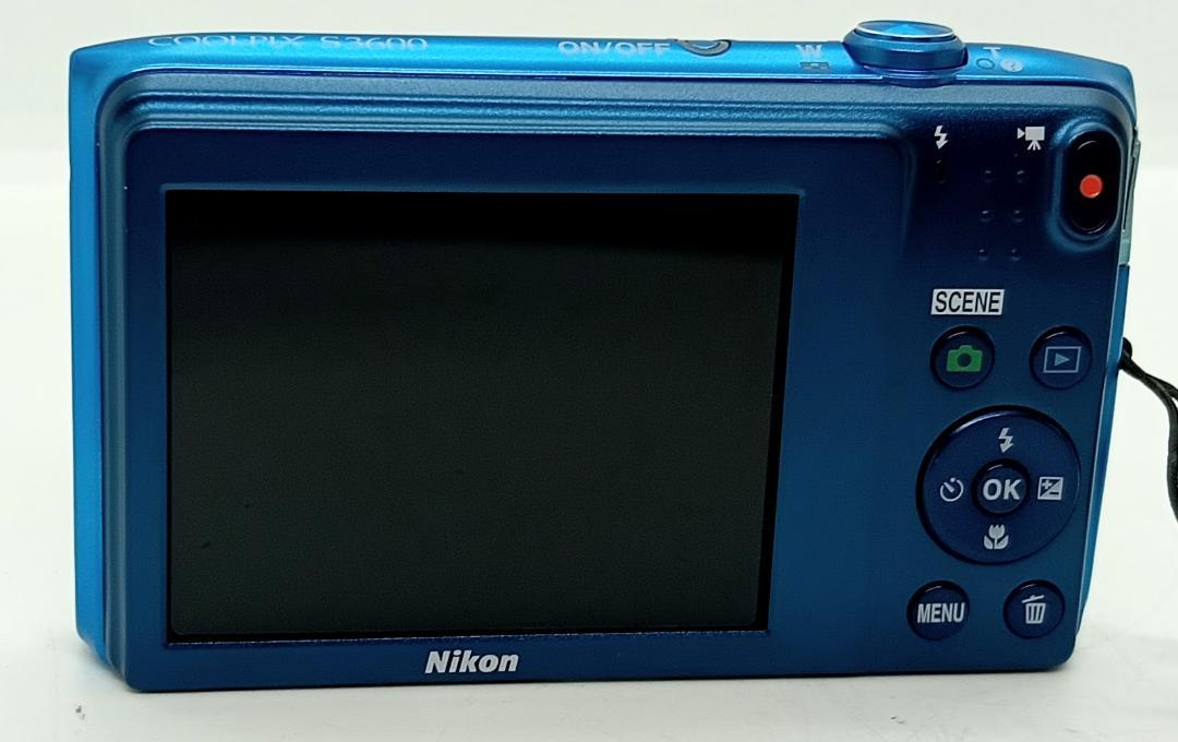 Nikon COOLPIX S3600 青色 デジカメ 充電器、バッテリー付き