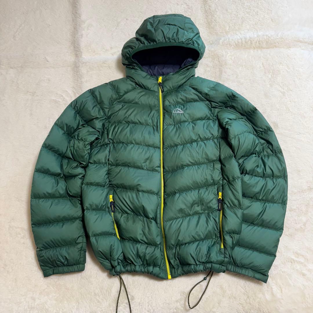 エルエルビーン650FPウルトラライトダウンパーカ XL18緑ドローコードXL LL L.L.Bean