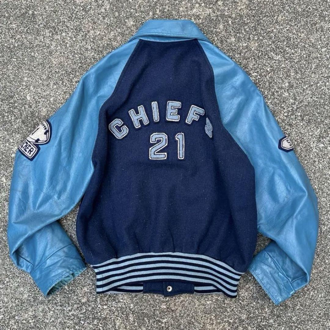 【大特価】80sスタジャン \"Raglan Sleeve Lether\"