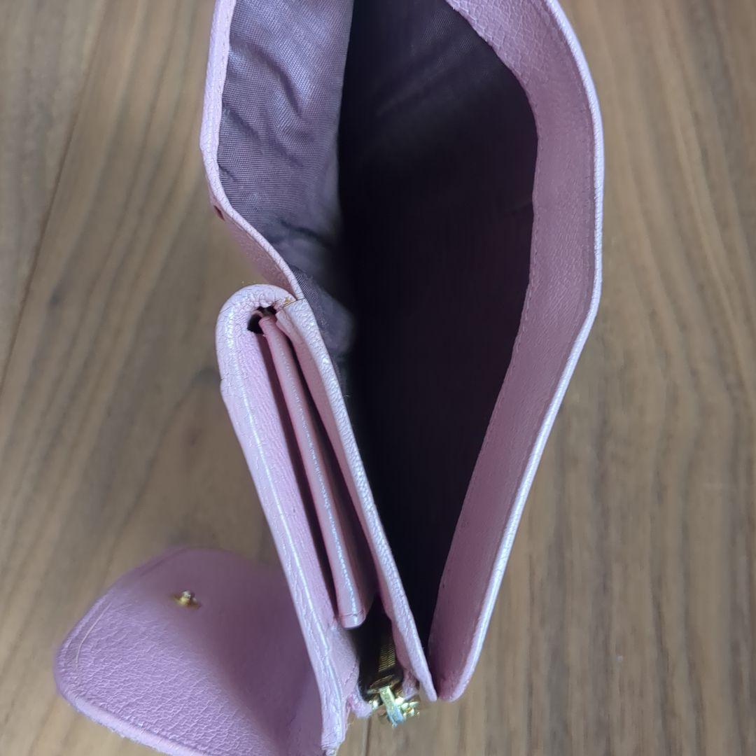 MIU MIU MADRAS ROSA 三つ折り財布 ピンク