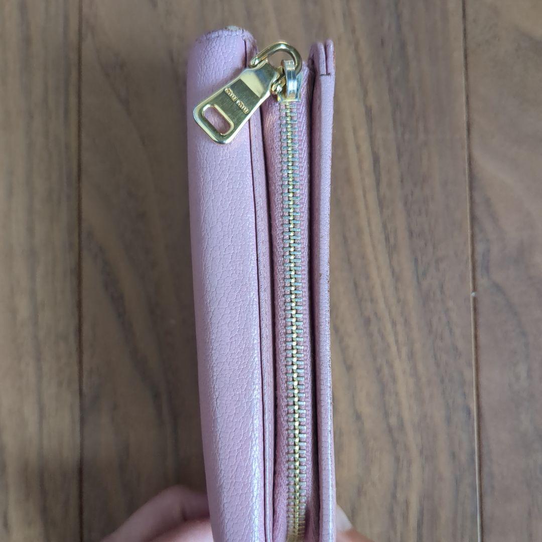 MIU MIU MADRAS ROSA 三つ折り財布 ピンク