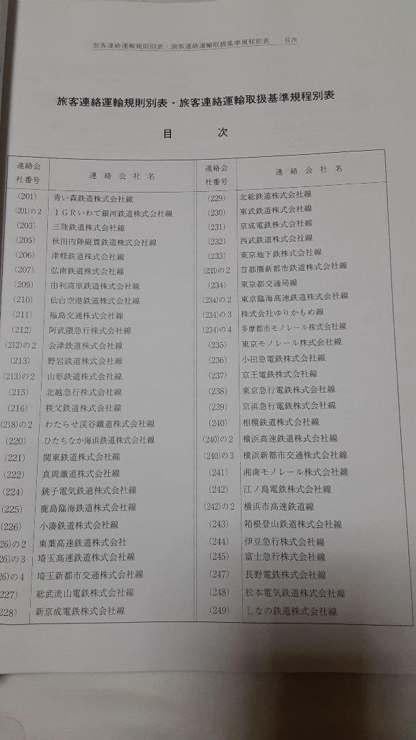 即納最安値 旅客連絡運輸規則別表 旅客連絡運輸取扱基準規定別表 Az4IU-m61684863989 人気セールSALE
