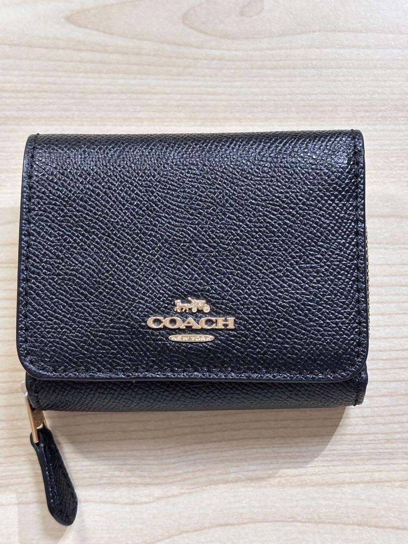 【アウトレット品 Amazon購入】COACH 黒 三つ折り財布