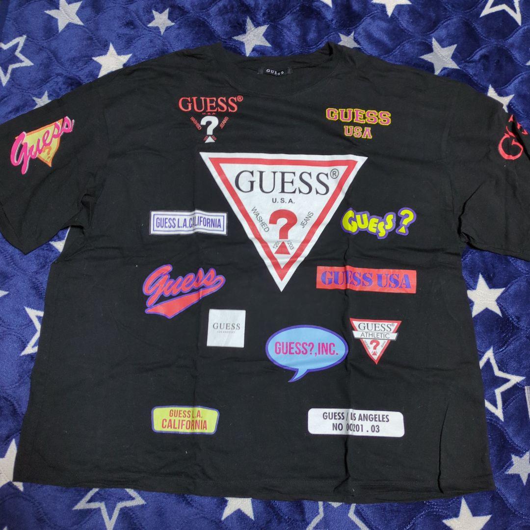 GUESS ロゴプリント Tシャツ Lサイズ ブラックL・Guess