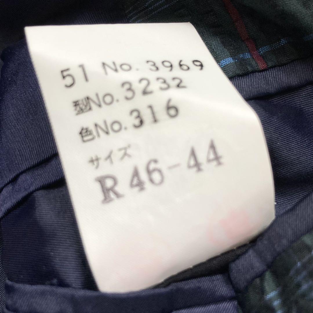 ✨美品✨ランバン テーラード シアサッカー生地 チェック柄 グリーン サイズ46