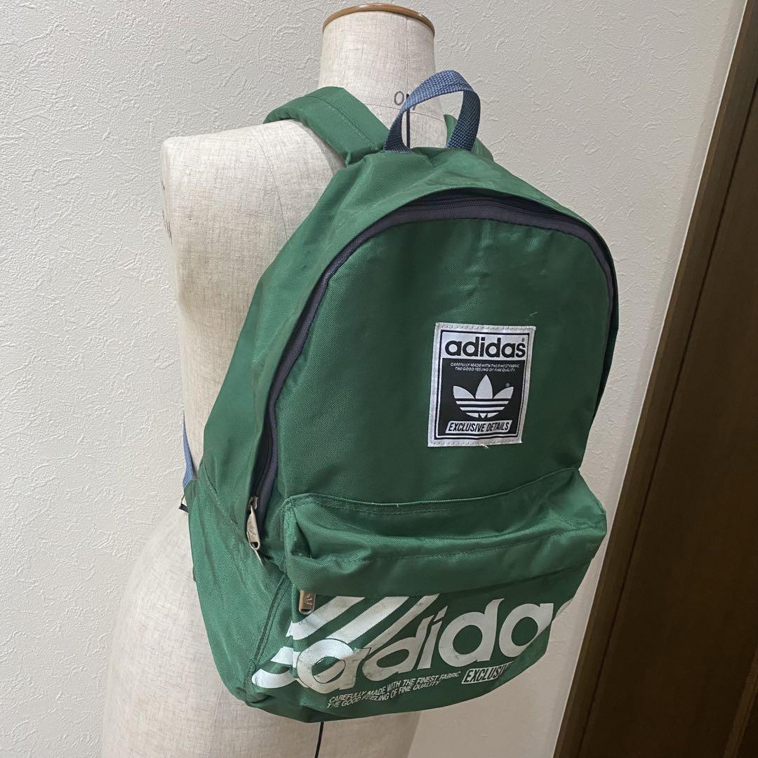 ファッションの vintage】adidas 90-00s グリーン バッグパック リュック バッグ