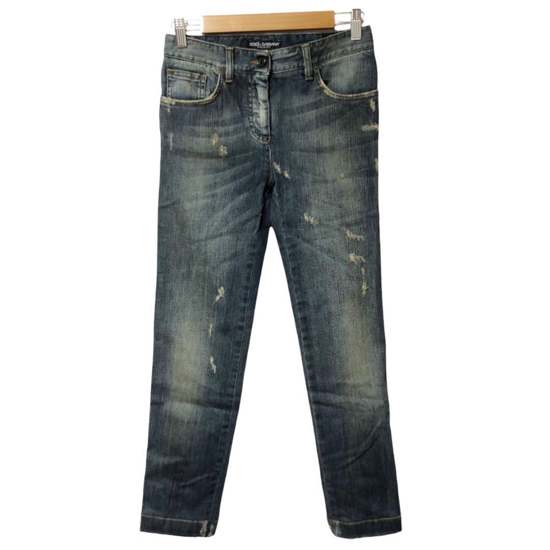 DOLCE&GABBANA ドルガバ ダメージ加工デニムパンツ 48 イタリア製