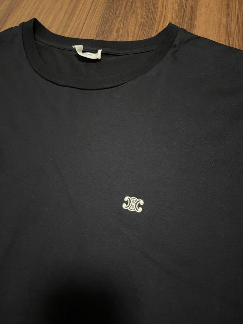 CELINE トリオンフ Tシャツ 黒 ブラック セリーヌ オーバー
