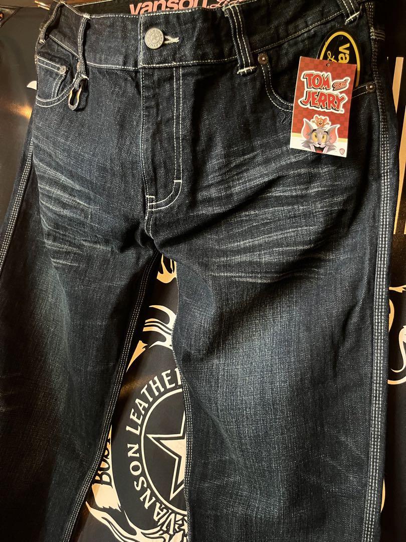 新品バンソンvanson✖️トムとジェリーコラボ　 ストーリーデザイン　パンツXL