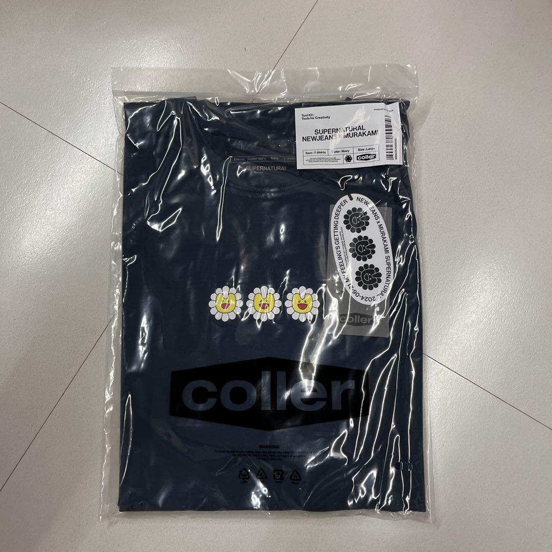 NewJeans x MURAKAMI Tシャツ NAVY Lサイズ