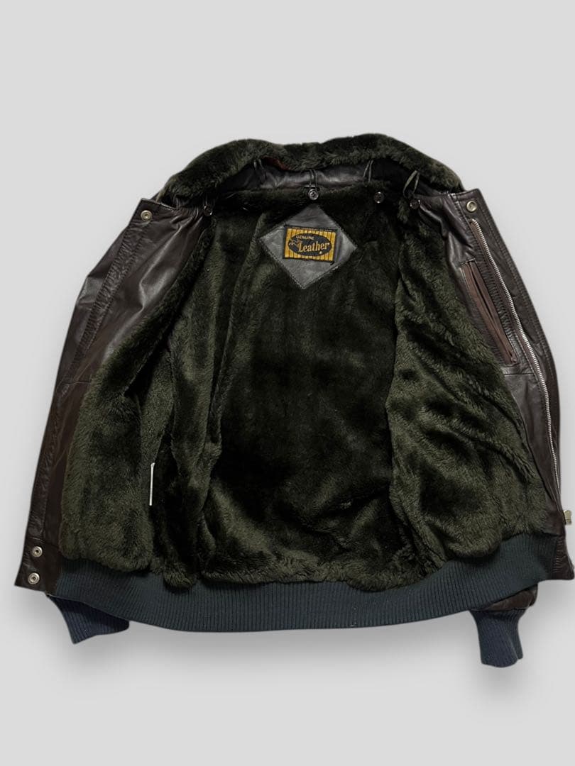 90s G-1レザーフライトジャケット　フライトジャケット　ブラウン
