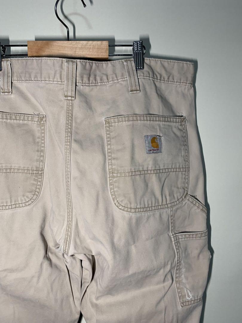 USA製 古着 carhartt ペインターパンツ ワーク ベージュ W36