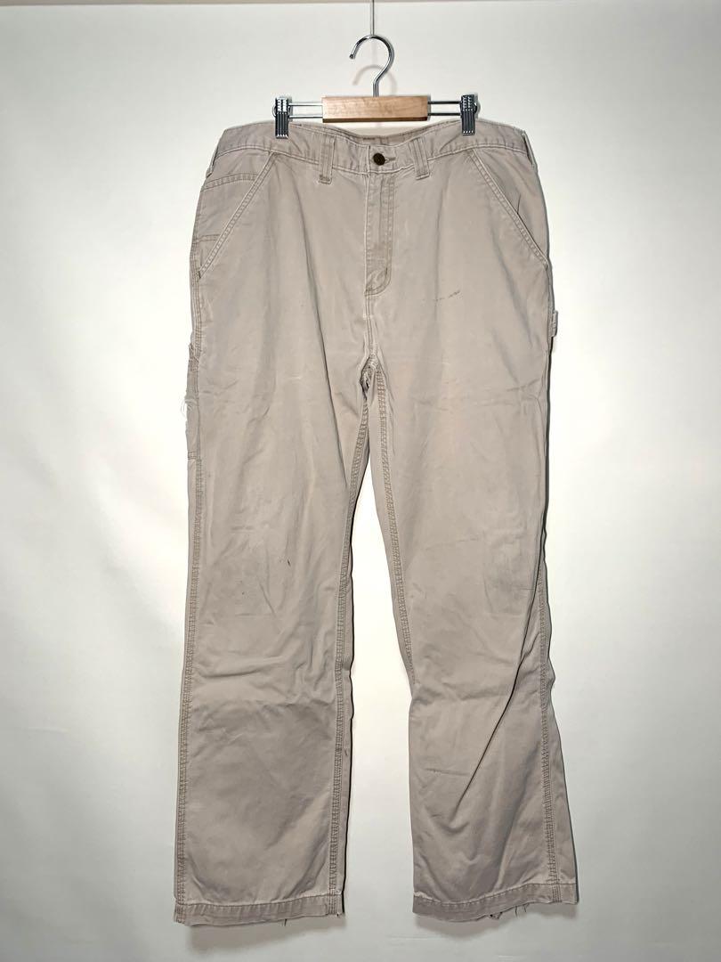 USA製 古着 carhartt ペインターパンツ ワーク ベージュ W36