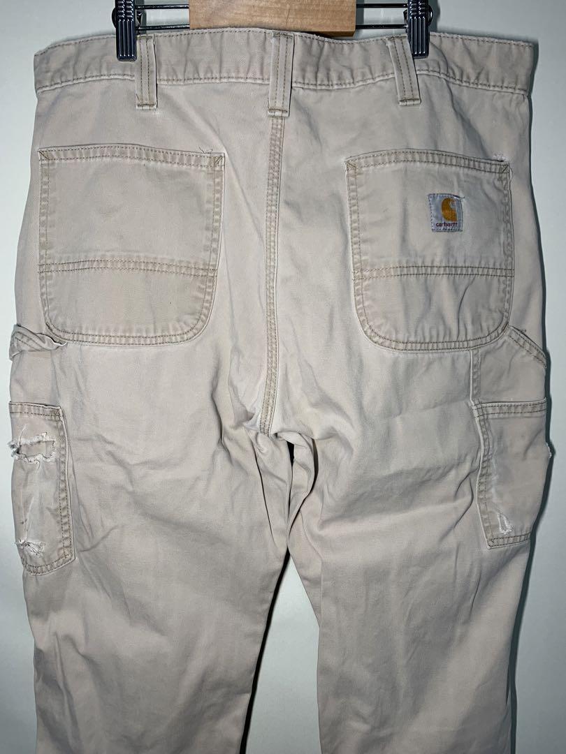 USA製 古着 carhartt ペインターパンツ ワーク ベージュ W36