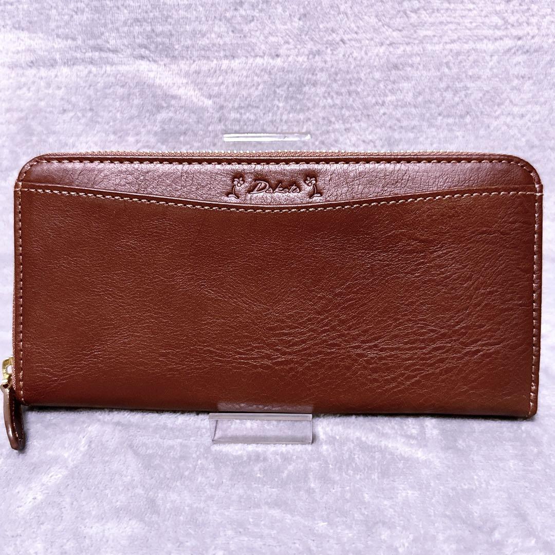 【未使用】ダコタ ハーヴェスト ラウンドジップ 長財布 型押し レディース
