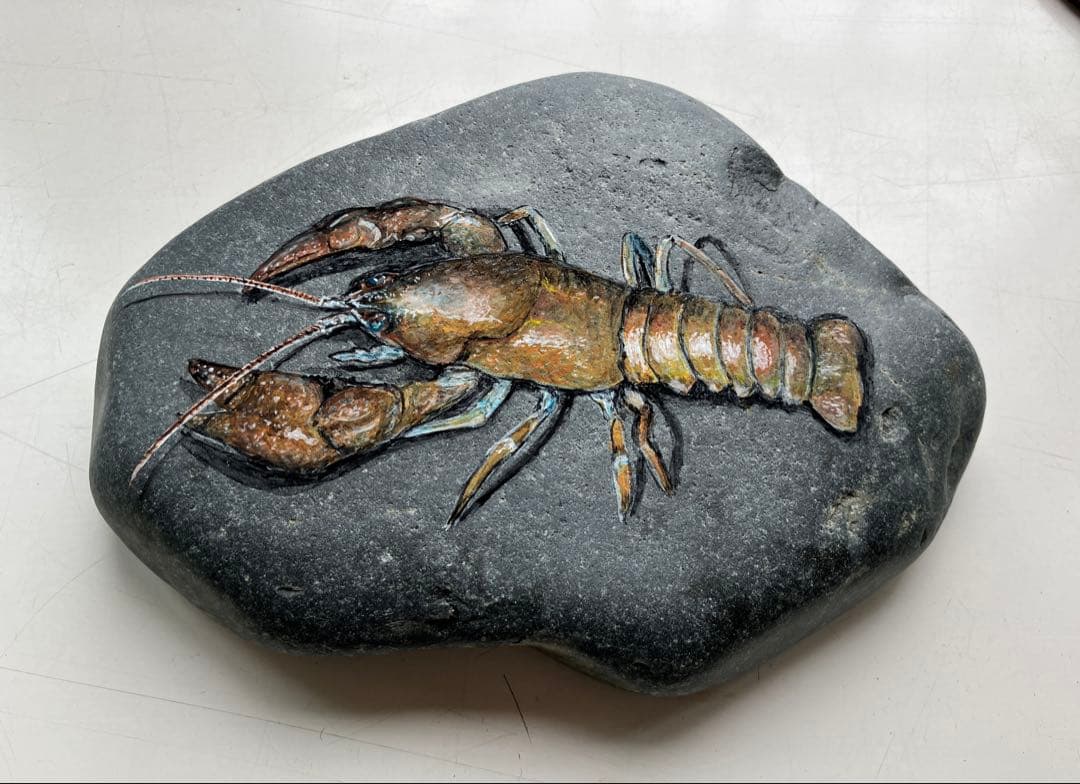 ストーンアート ザリガニ ストーンアート ザリガニ