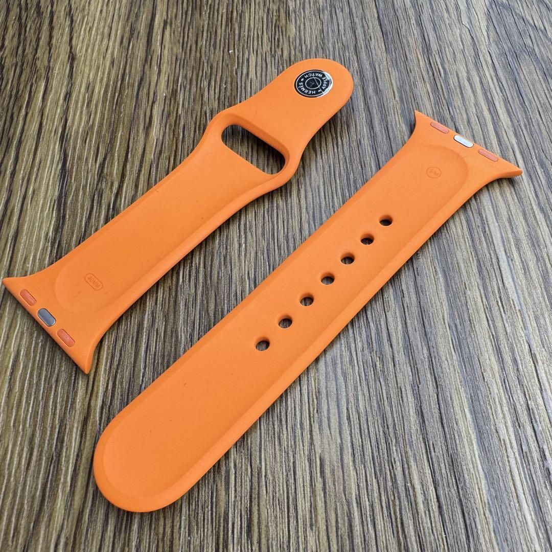 2331 Apple Watch エルメス　オレンジ　ラバー　シリコン