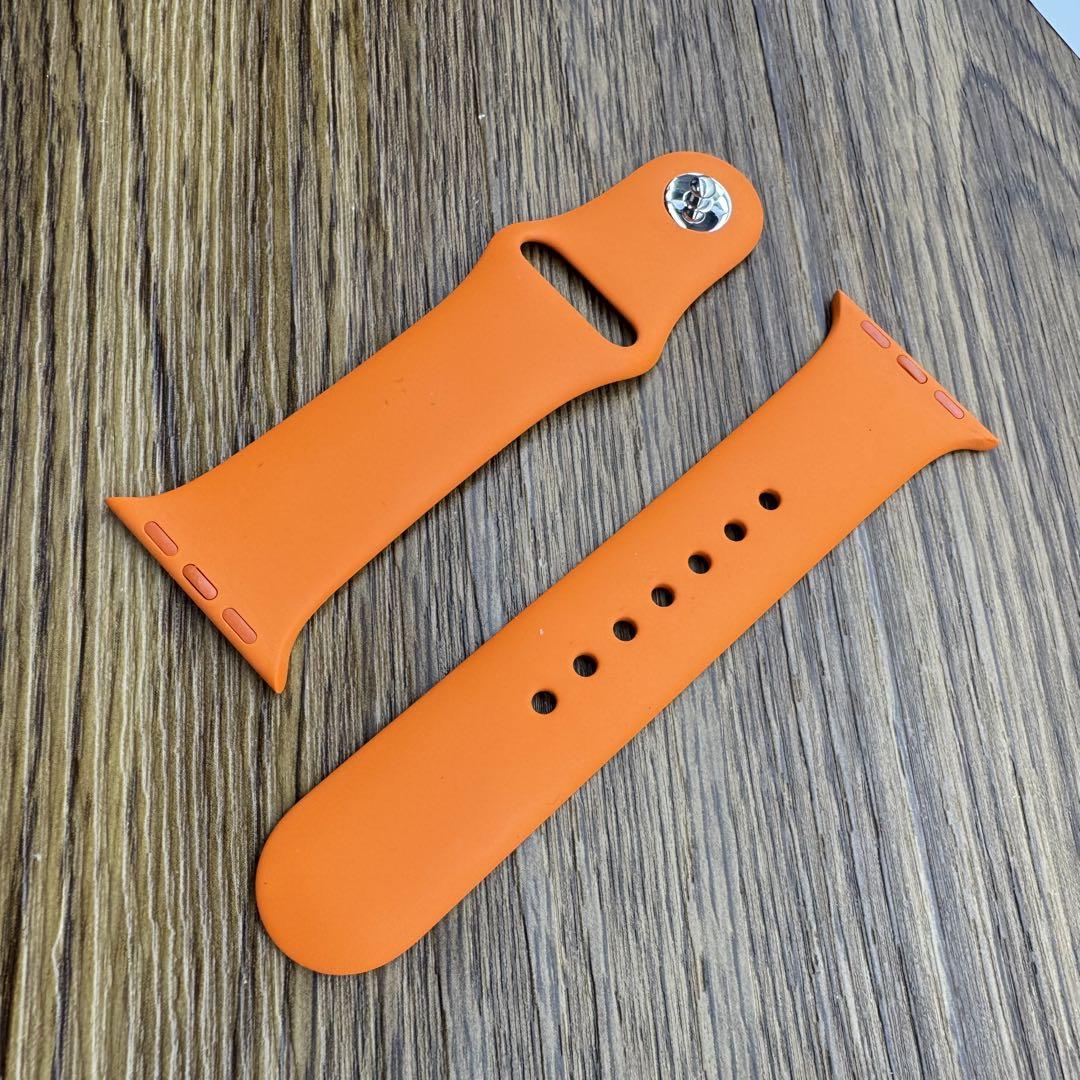 2331 Apple Watch エルメス　オレンジ　ラバー　シリコン