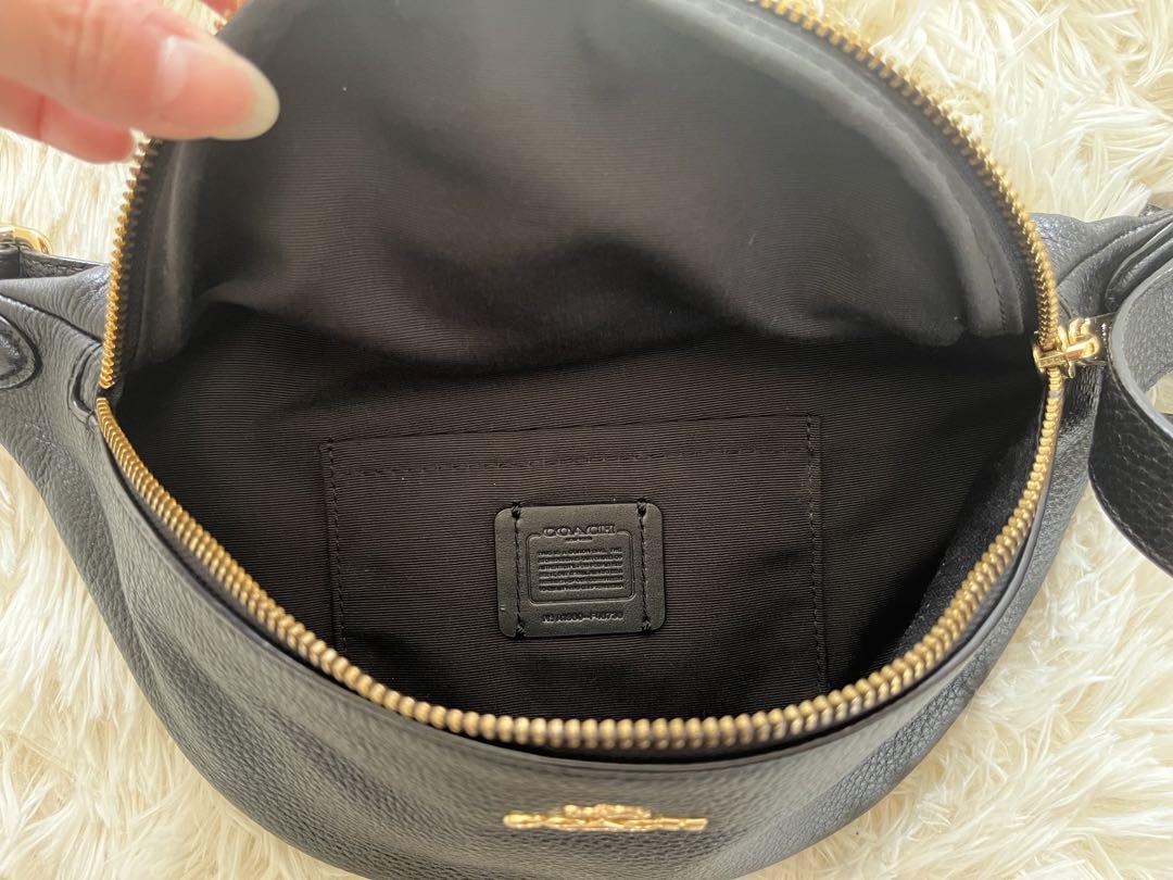COACH ボディバッグ レザー ウエストポーチ　ブラック