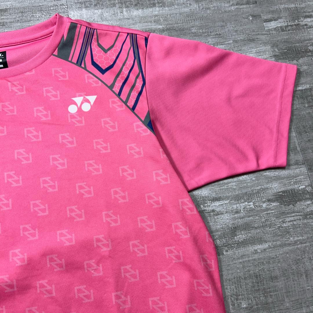 美品 YONEX ヨネックス リンダンモデル ゲームシャツ ピンク 総