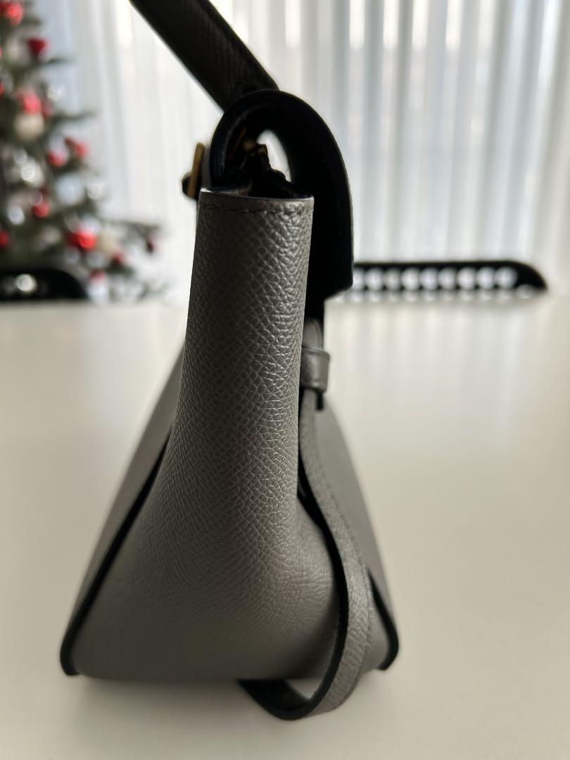 CELINE ベルトバッグ ナノ グレー 肩ひもなし
