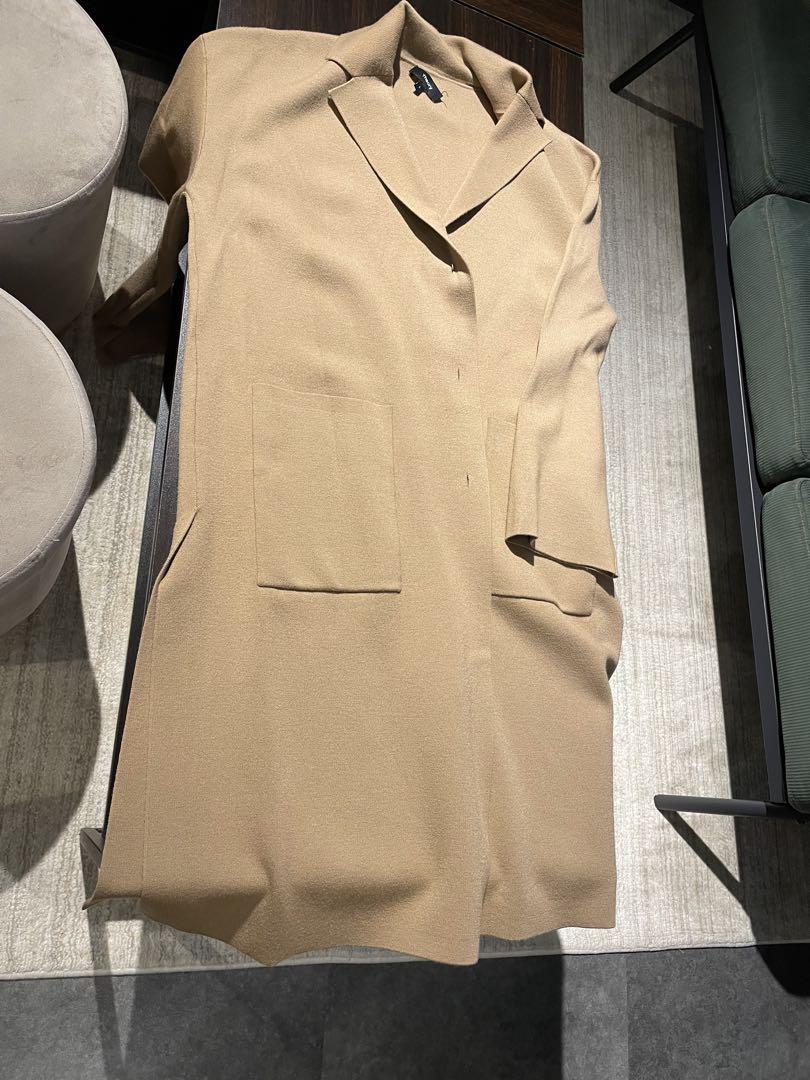 Theory シングルブレストウールコート ベージュ (US M、日本 L) THEORY ウールコート ベージュ L