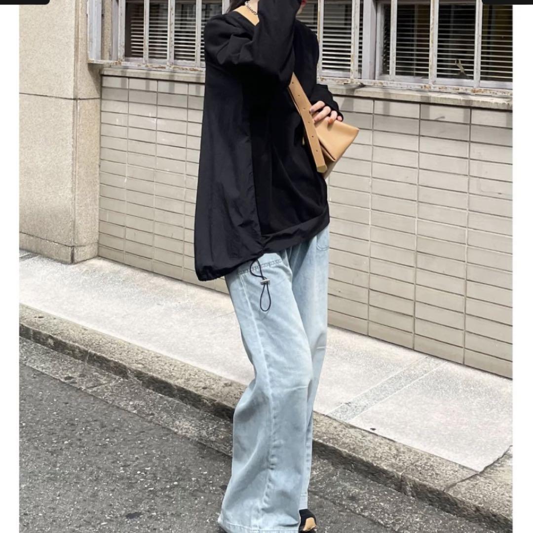 ファシル back switching long sleeve pullover