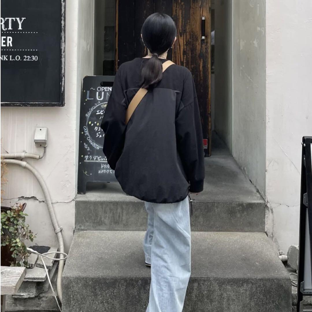 ファシル back switching long sleeve pullover
