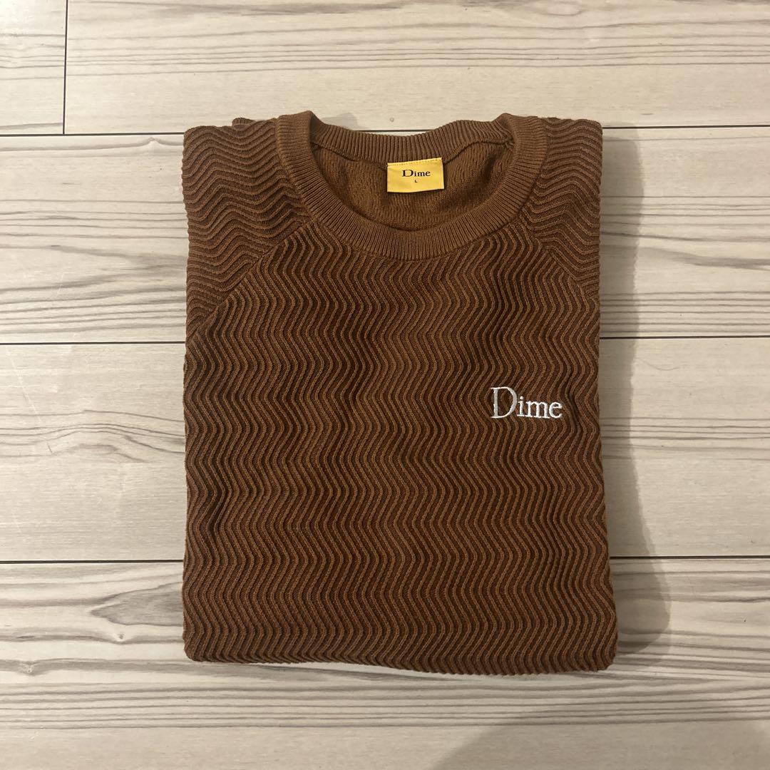 DIME wave cable knit sweater ブラウン