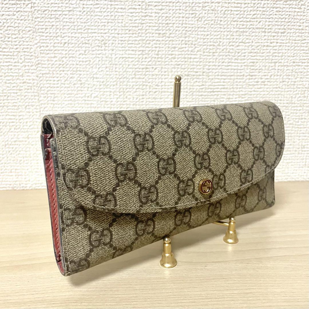 グッチ長財布 ピンク チェリー　日本限定・スプリーム 朱色2個セット