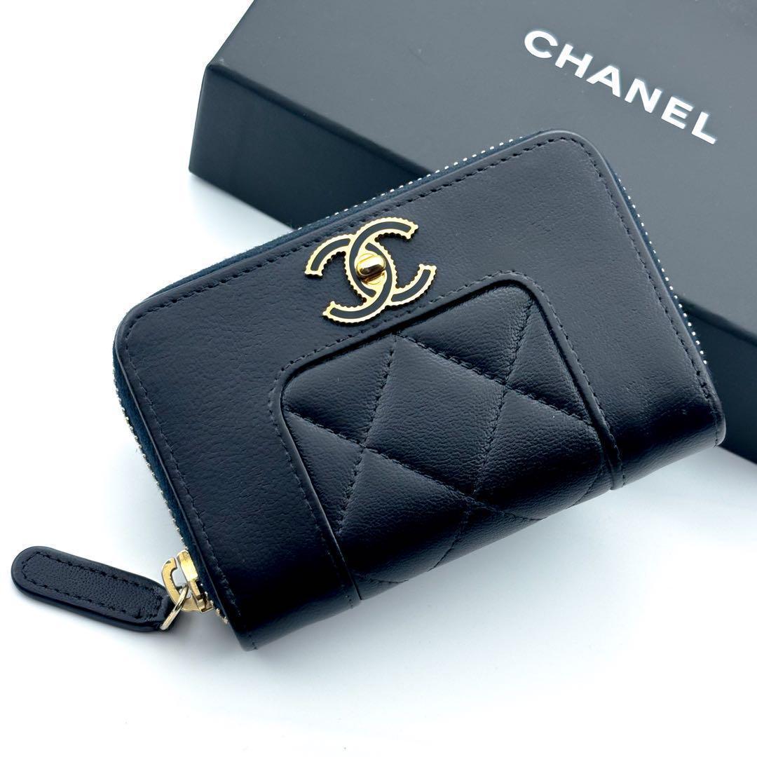 【超極美品✨】シャネル マドモアゼル ラウンドジップ コインパース 財布