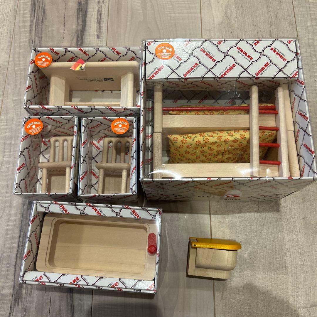 リュルケ ドールハウス ダイニング ベッド お風呂 トイレ セット♥に近い