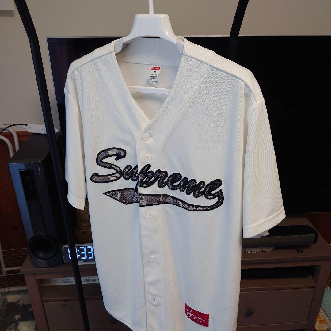 格安美品Supreme Snake Script Baseball Jersey