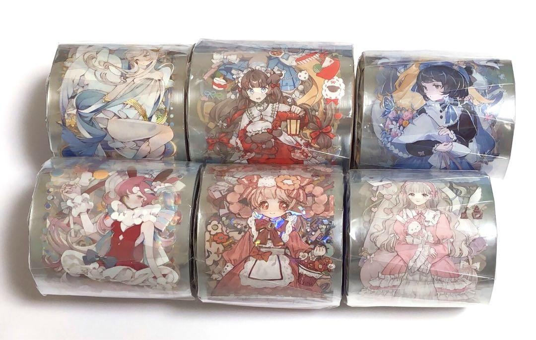 人物マステ　新品巻売り　6点セット