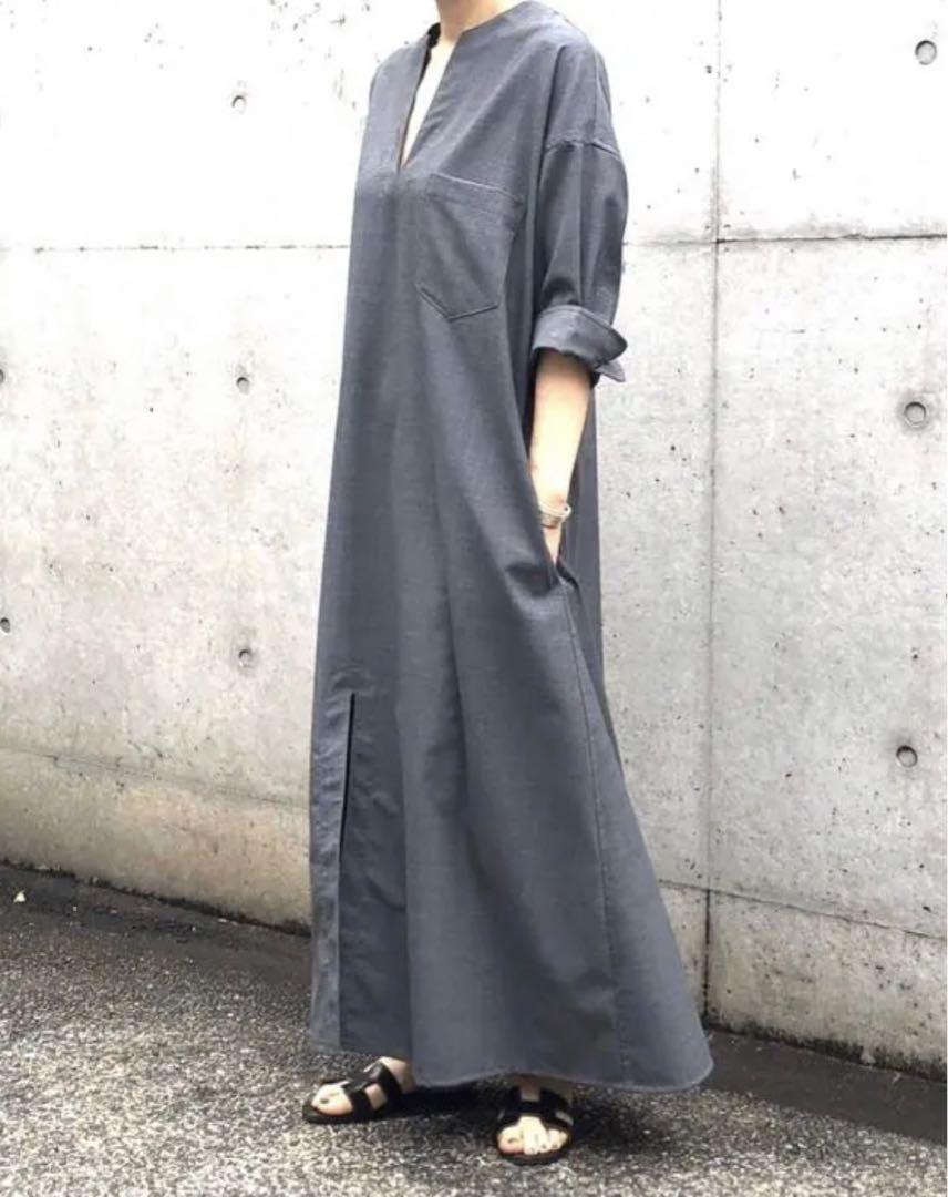 マディソンブルー ロングワンピース 半袖 ブラック
