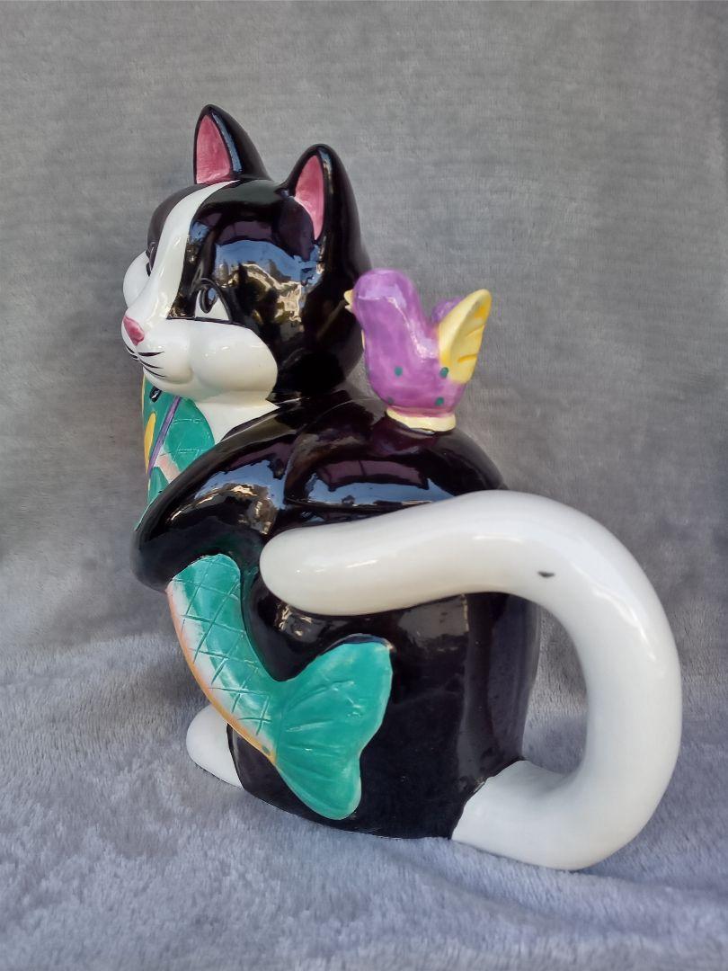 黒猫ハチワレ　水注　ハンドペイント　黒猫コレクション ビンテージ