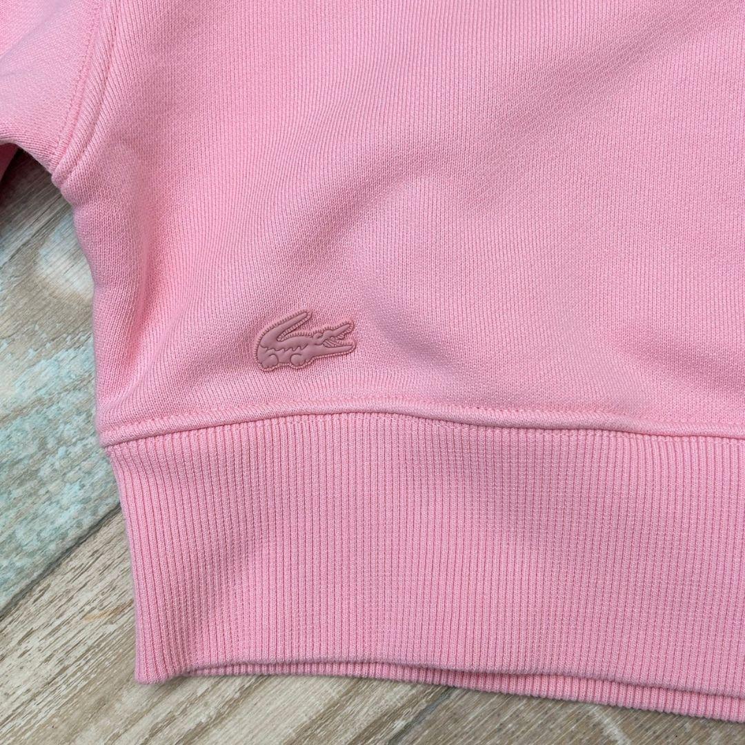 レア LACOSTE MINECRAFTパーカー ショート丈 短丈 ピンク - メルカリ