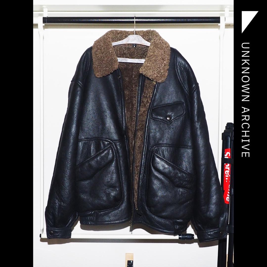 人気商品は 稀 全モコ vintage ムートンジャケット リアルラムレザー