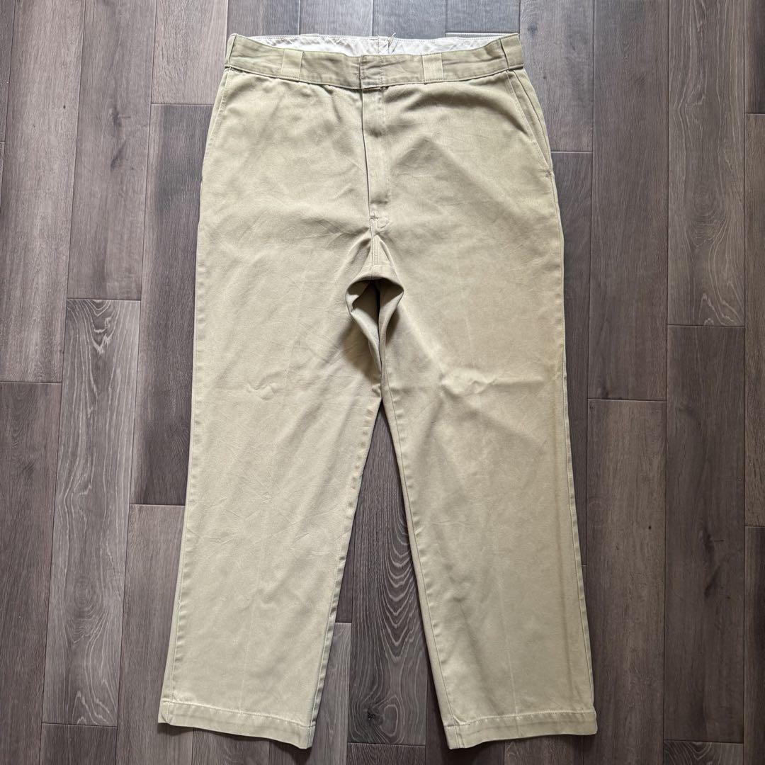 80s 90s USA製 Dickies874 ベージュ カーキ チノパン