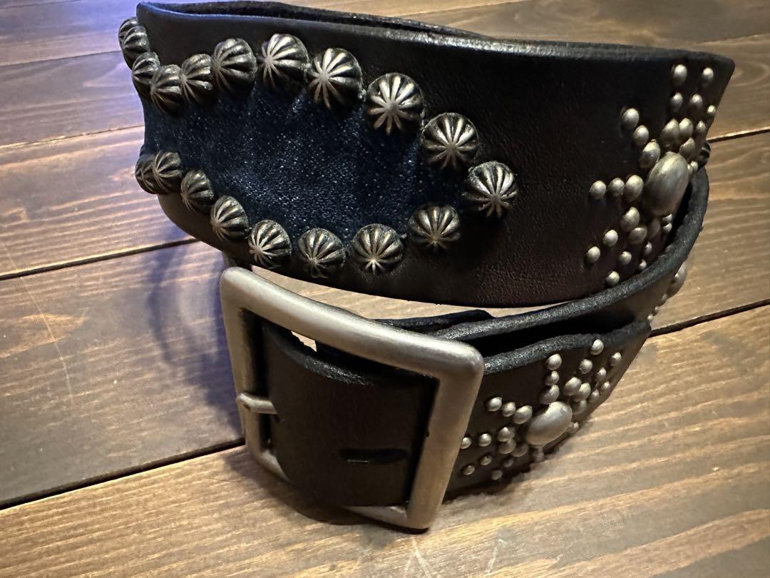 ⭐️HTC ⭐️Overlay Peanut Belt⭐️ アンブレラ⭐️黒革⭐️34 - www